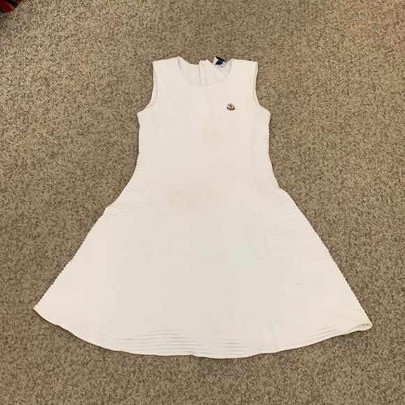 Moncler white logo tennis like girls summer dress sz 12